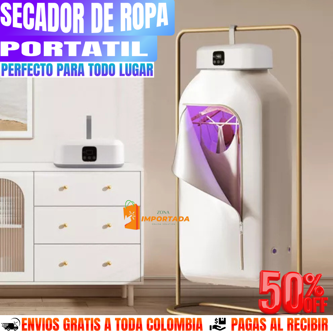 SECADORA DE ROPA PORTATIL - POTENCIA Y RAPIDEZ EN CADA SECADO.