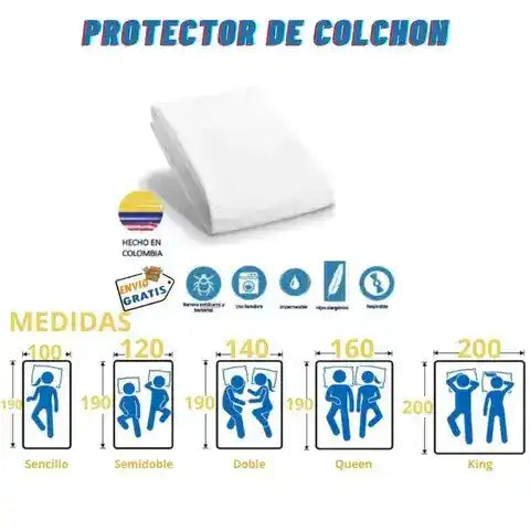 PROTECTOR ANTIFLUIDOS PARA COLCHON